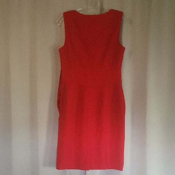 Calvin Klein Red Midi Dress with Gold Accents - Picture 4 of 4